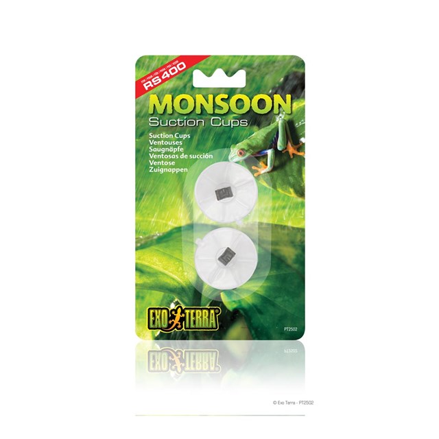 Exo Terra Monsoon - Sugkoppar med clips - 4/6 mm