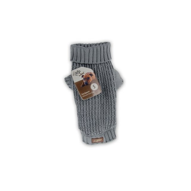Fishermans Sweater - Stickad hundtröja, L, Grå